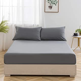 FITTED SHEET SET - POLYESTER - PLAIN